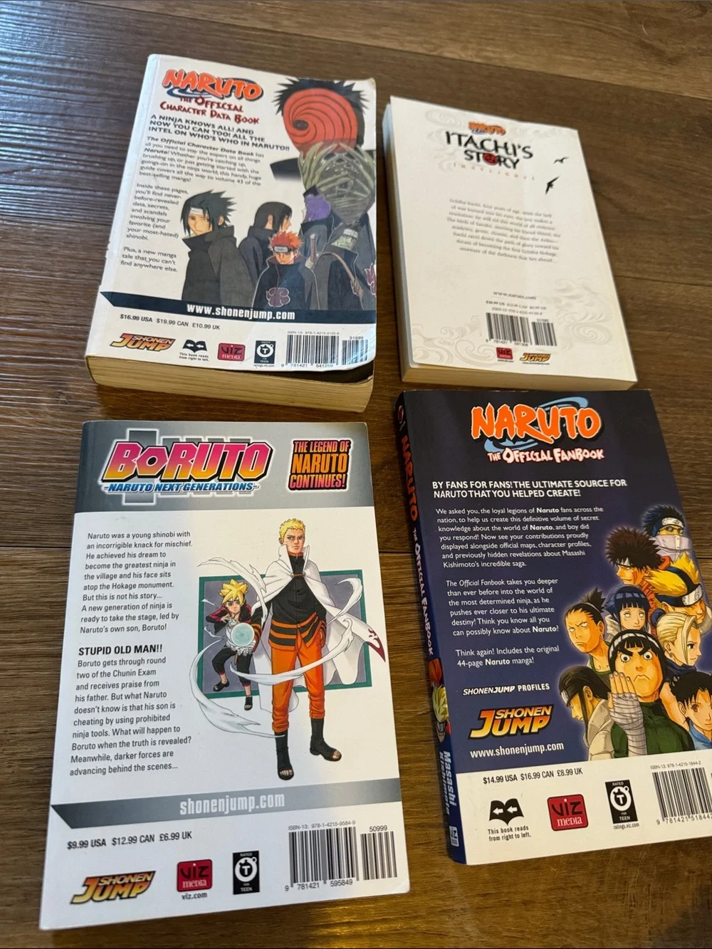 3 Naruto books & 1 Boruto book set